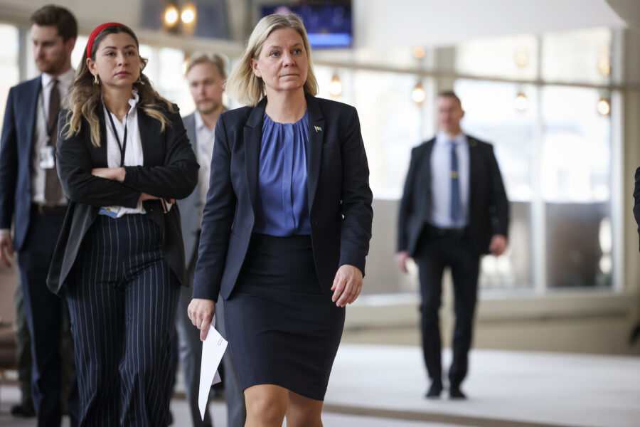Statsminister Magdalena Andersson (S) informerade partiledarna om hur regeringen ser på det nya säkerhetspolitiska läget.