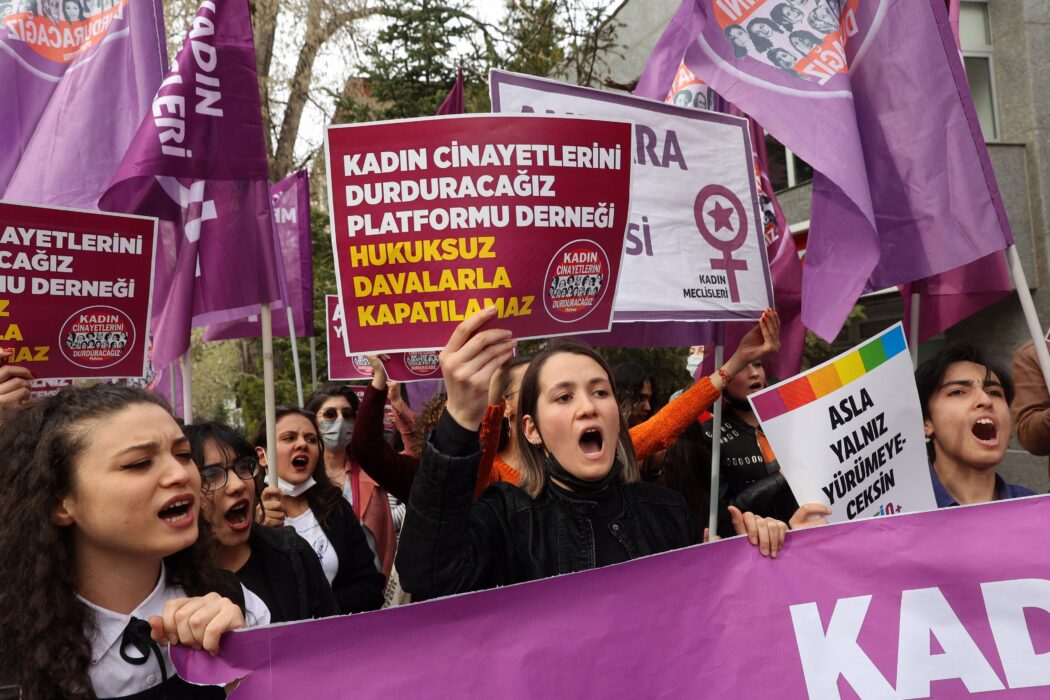 Adem Altan/AFP/TTProtester i Ankara på lördagen.