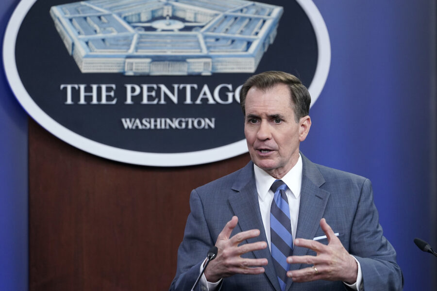 Pentagons presstalesperson John Kirby utesluter inte fler amerikanska militära förmågor till Europa.