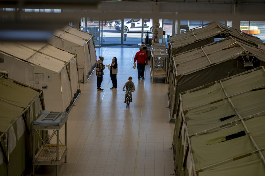 Norges nationella mottagningscenter i Råde, där många ukrainska flyktingar registrerar sig.