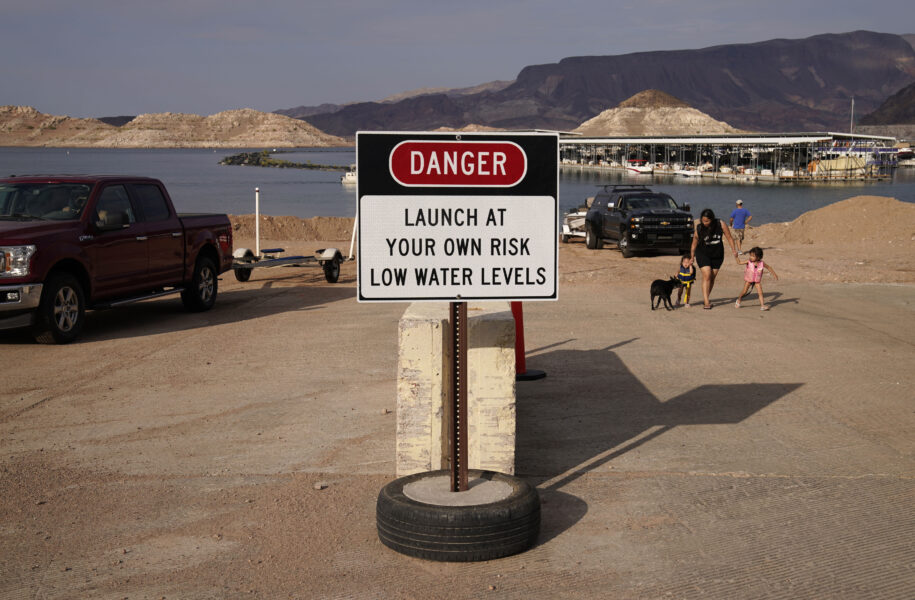 Varning för lågt vatten i Lake Mead.
