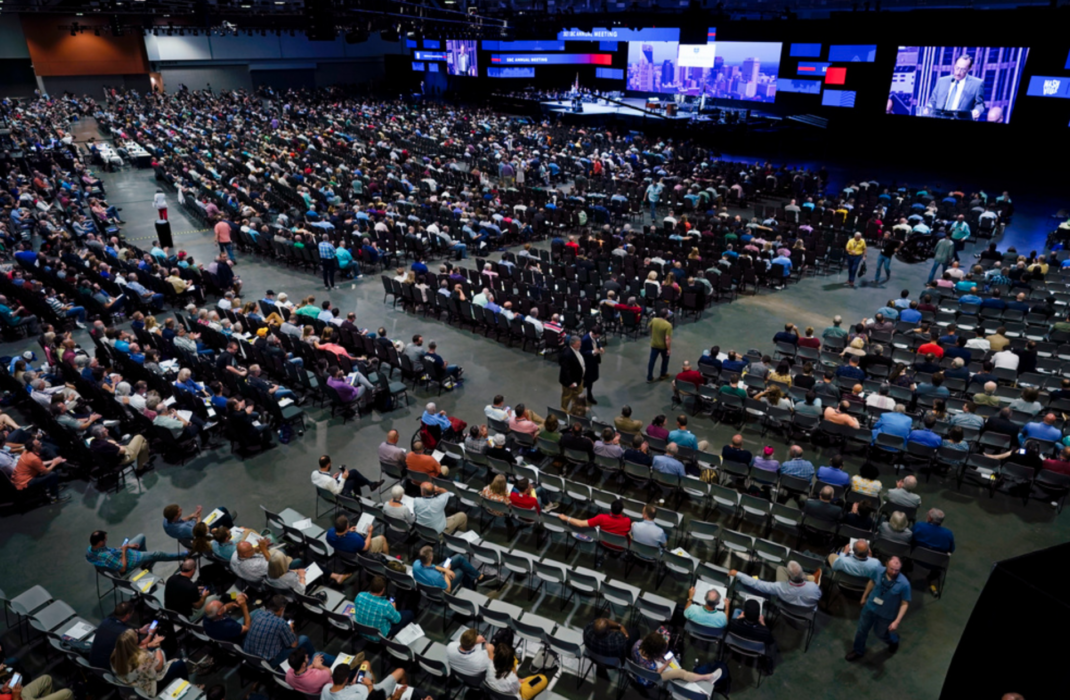 USA:s största protestantiska samfund, baptistkyrkan Southern Baptist Convention håller årsmöte i Nashville Tennessee, i oktober 2021.