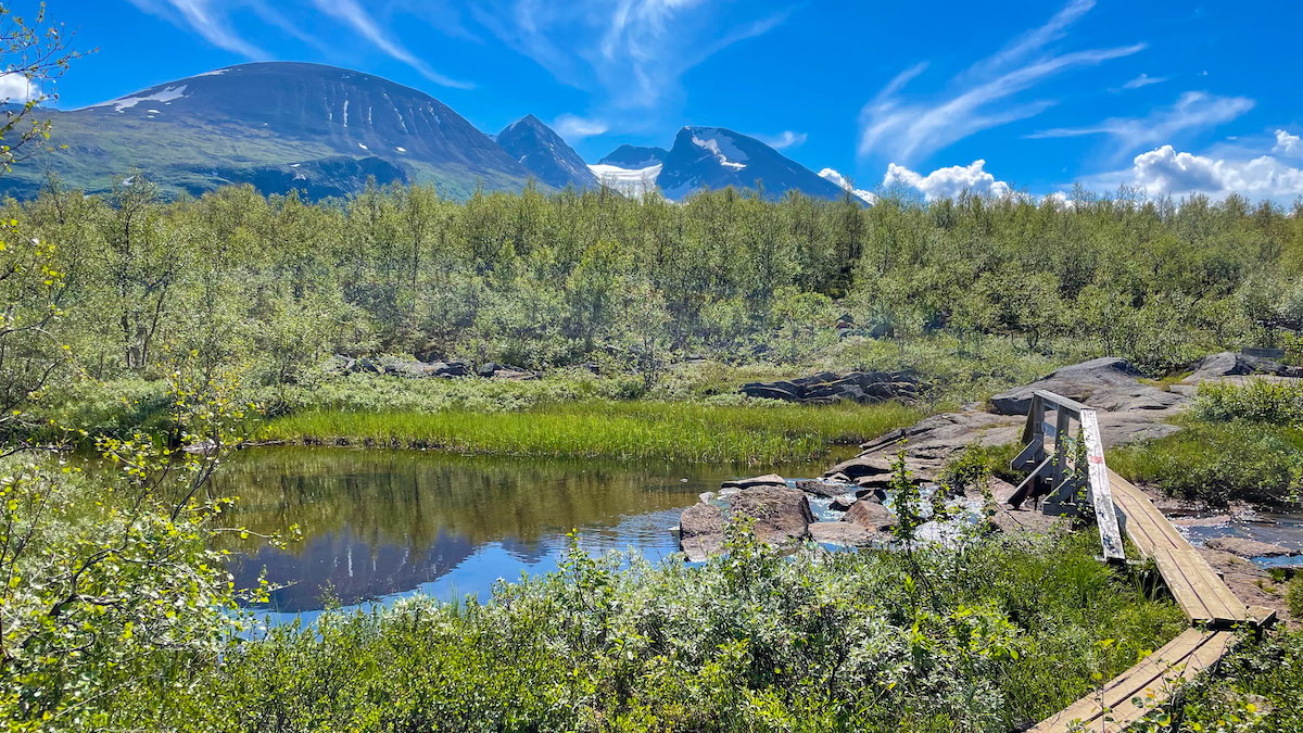 Treparksmötet går där nationalparkerna Sarek, Stora Sjöfallet och Padjelanta möts.
