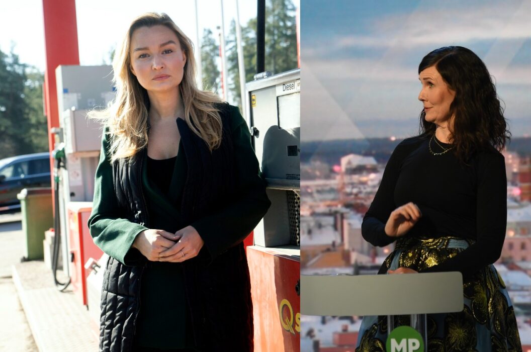 Ebba Busch och Märta Stenevi står för diametralt olika ståndpunkter i frågan om inblandning av biodrivmedel och ökade bränslepriser.