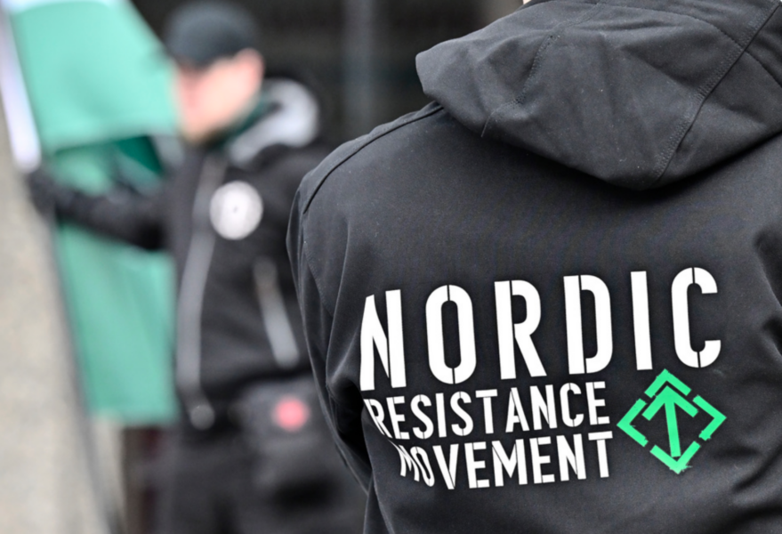 Nordiska motståndsrörelsen (NMR) demonstrerar i Vetlanda 1 maj.