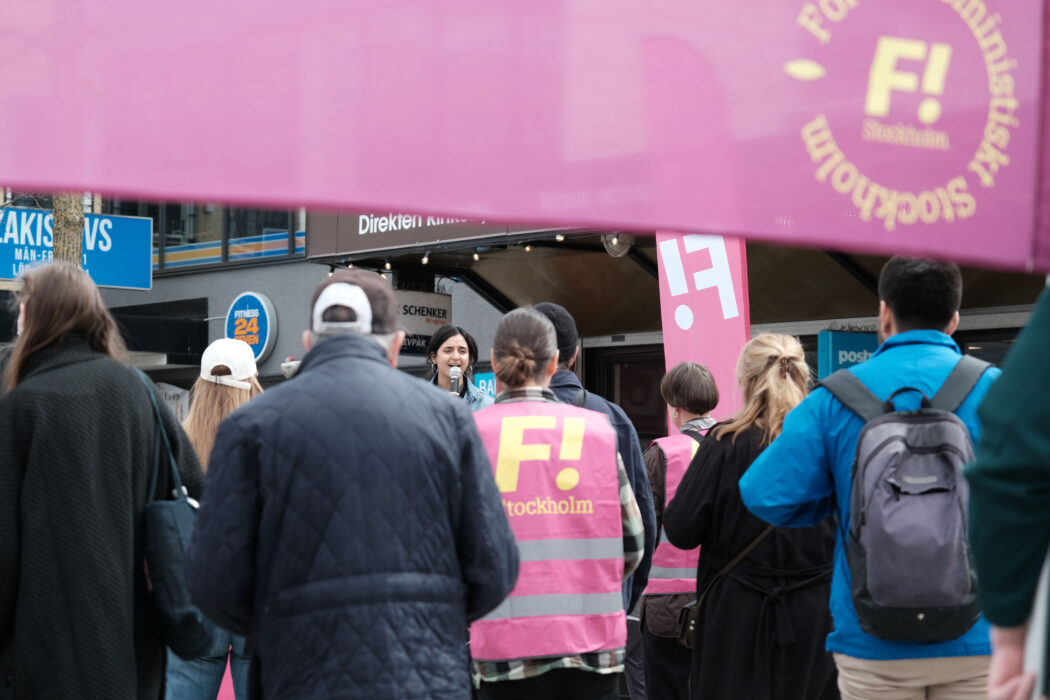 Feministiskt initiativ håller för första gången till i Rinkeby på 1 maj.