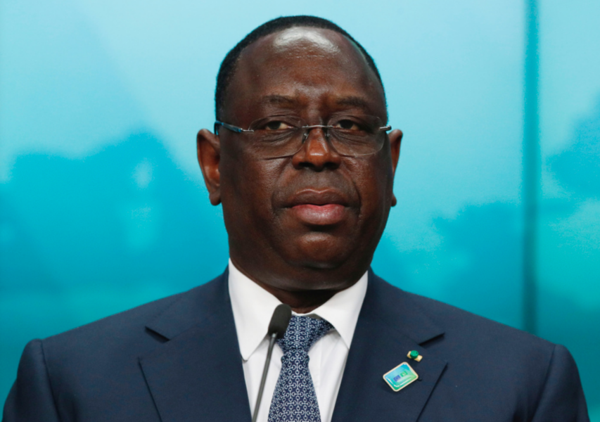 Senegals president Macky Sall, här i Bryssel i februari.