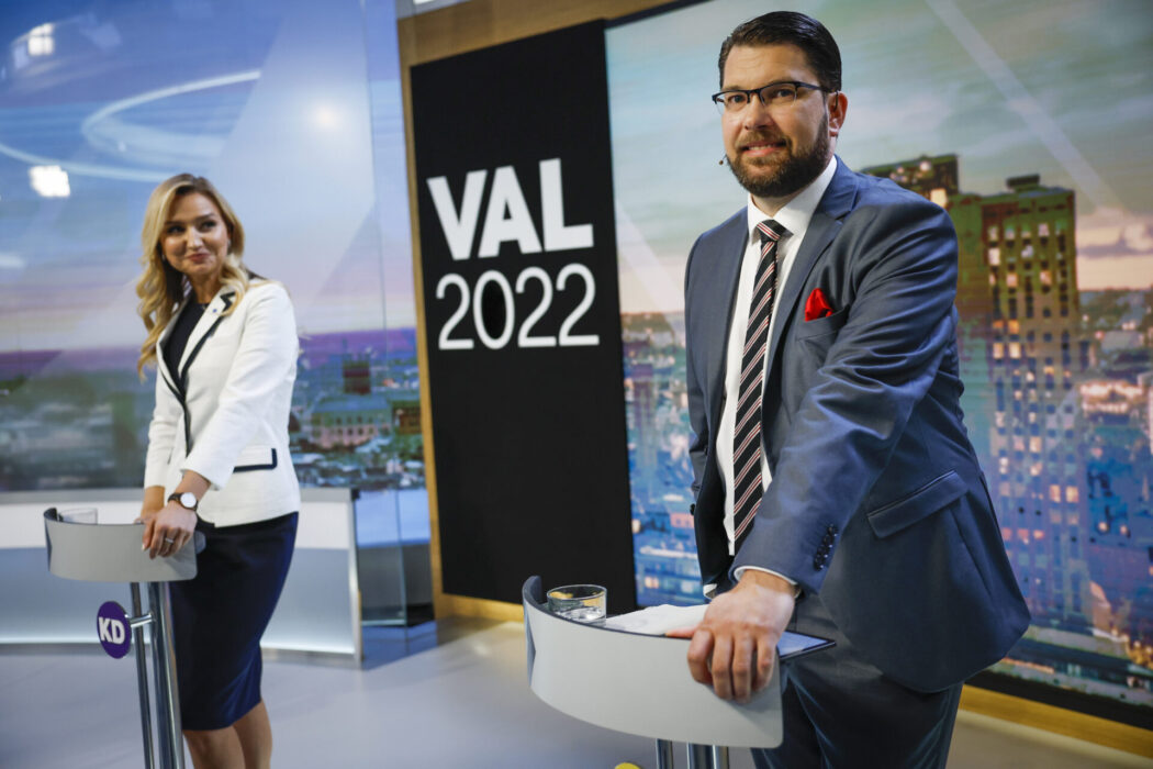 Jimmie Åkesson i partiledaredebatt på TV4