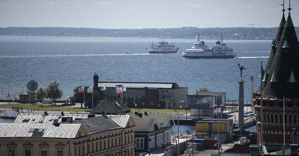 Utsikt över Helsingborgs centrum
