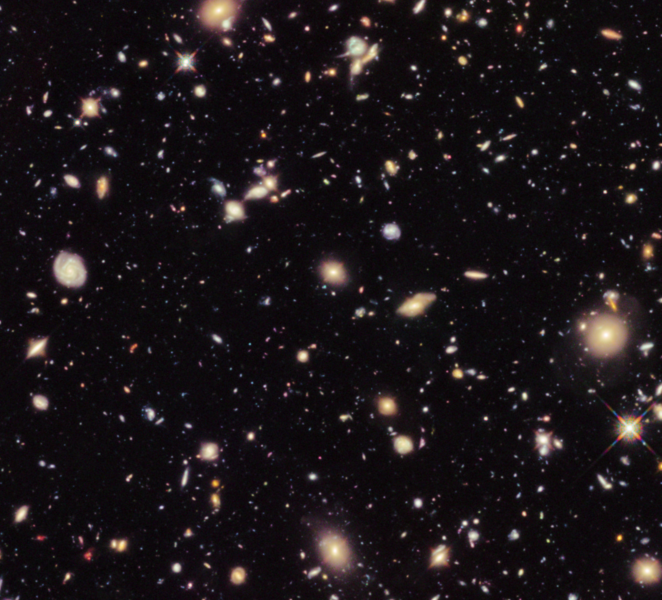Den här bilden tog Hubble-teleskopet under 2003 och 2004.