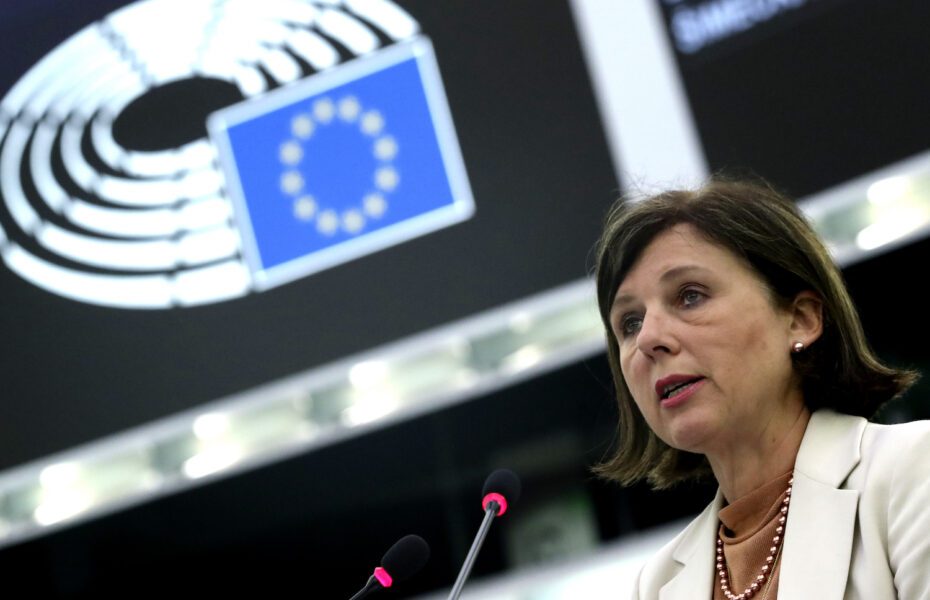 EU:s värderings- och öppenhetskommissionär Vera Jourová.