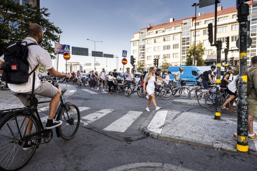 Cykling står för 13 procent av svenskarnas dagliga resor.