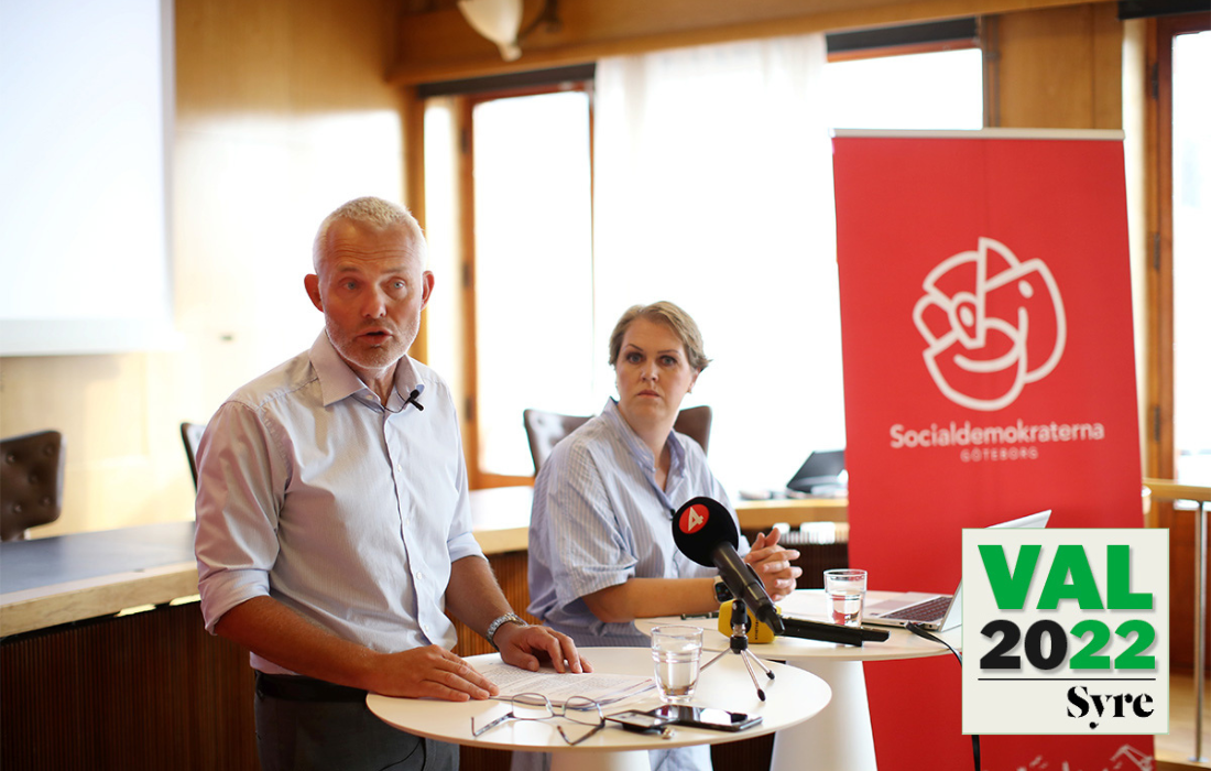Jonas Attenius, kandidat till kommunstyrelsens ordförande (S) i Göteborg, och socialminister Lena Hallengren (S) vill begränsa privatiseringar i välfärden.