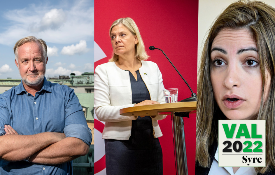 Liberalernas Johan Pehrson tackar nej till att sitta i regering med Magdalena Andersson, som i sin tur inte vill ha med Nooshi Dadgostar.