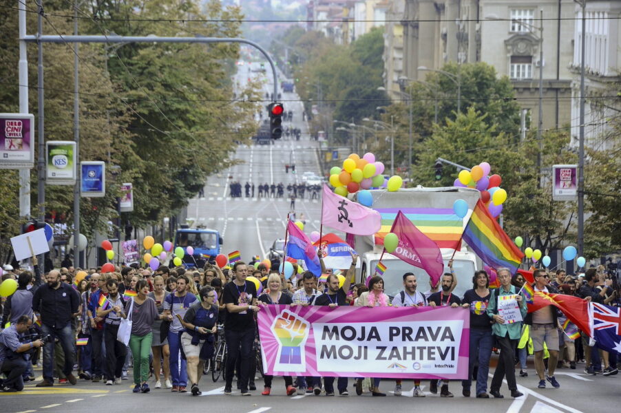 Bild från Belgrad Pride 2018.