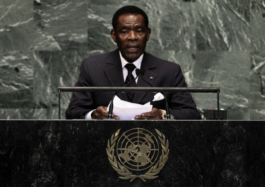 Ekvatorialguineas president Teodoro Obiang Nguema Mbasogo.