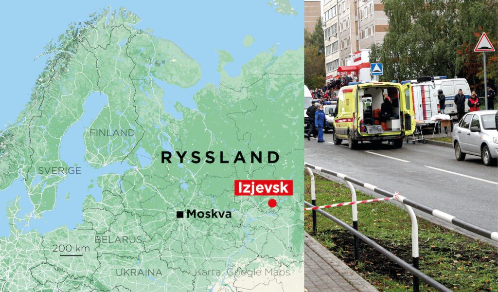 Flera personer har dödats i en skolskjutning i staden Izjevsk i Ryssland.