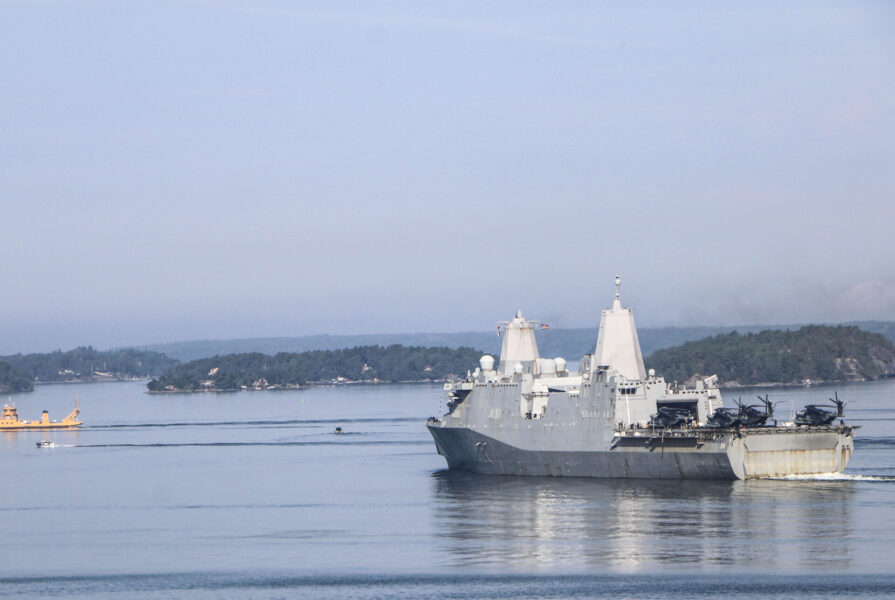 Det amerikanska fartyget USS Arlington (LPD 24) besöker Gotland i veckan.