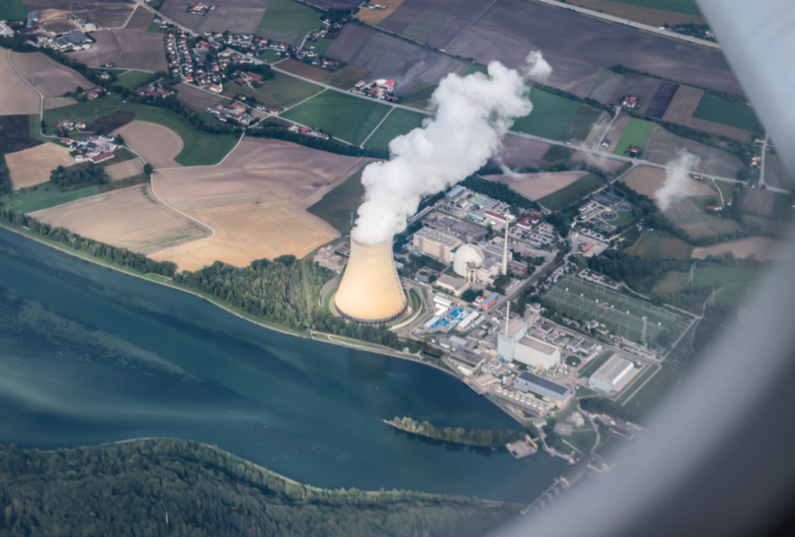 Kärnkraftverket Isar 2 i Bayern i Tyskland.