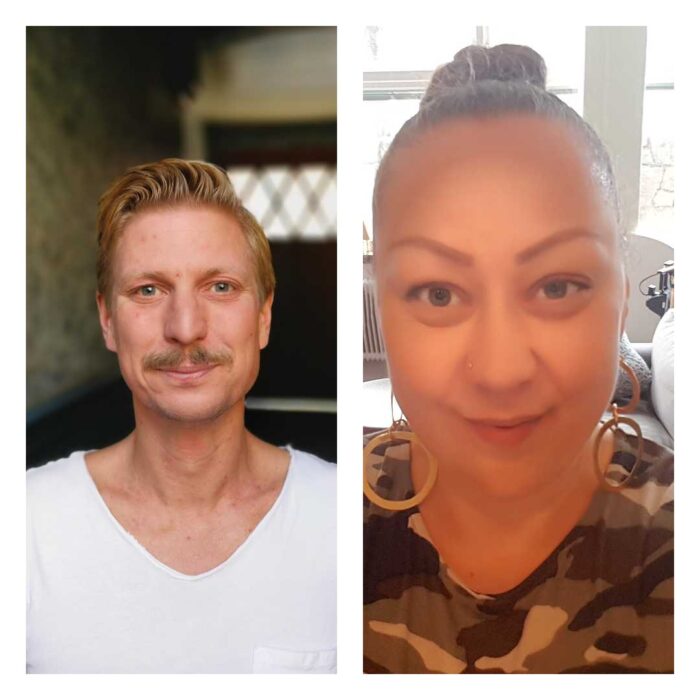 I montaget syns paneldeltagarna Tobias Petersson, 40 år, omvärldsbevakare, Framtidsjorden och Fatou Lusi, 51 år, grundare av Fatous Passion