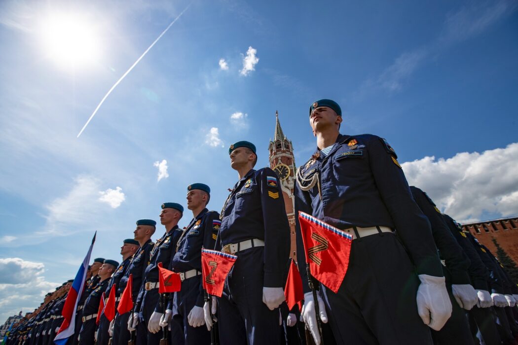 Ryska soldater i samband med en militär högtidsdag i Moskva i augusti.