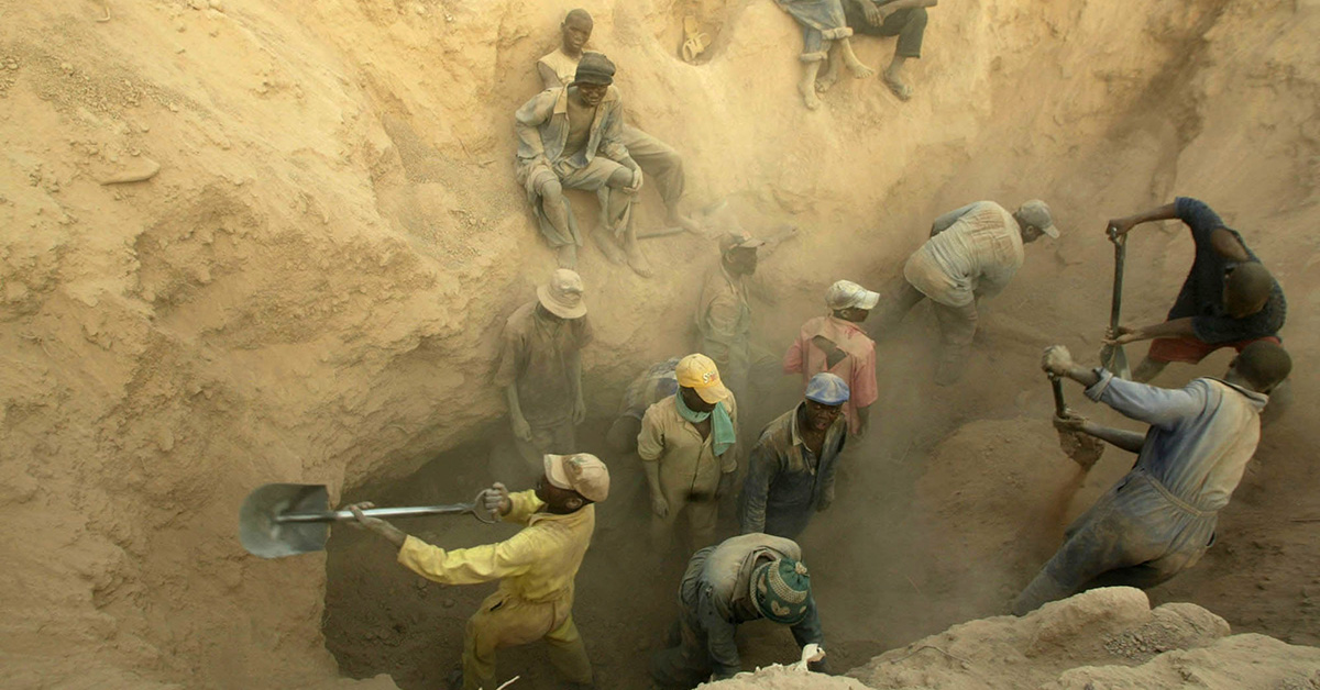 Tvångsarbete i en diamantgruva i Zimbabwe 2009