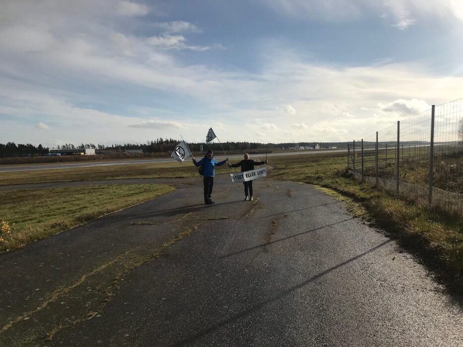 Flera aktioner genomfördes i oktober förra året på flygplatser runtom i Sverige.