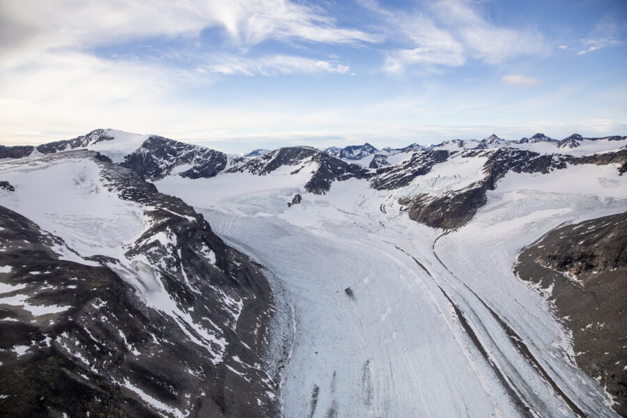 Glaciär i Jotunheimen, Norge.