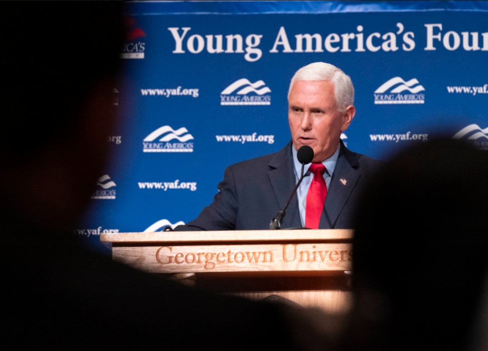 Mike Pence vid ett tal i oktober.