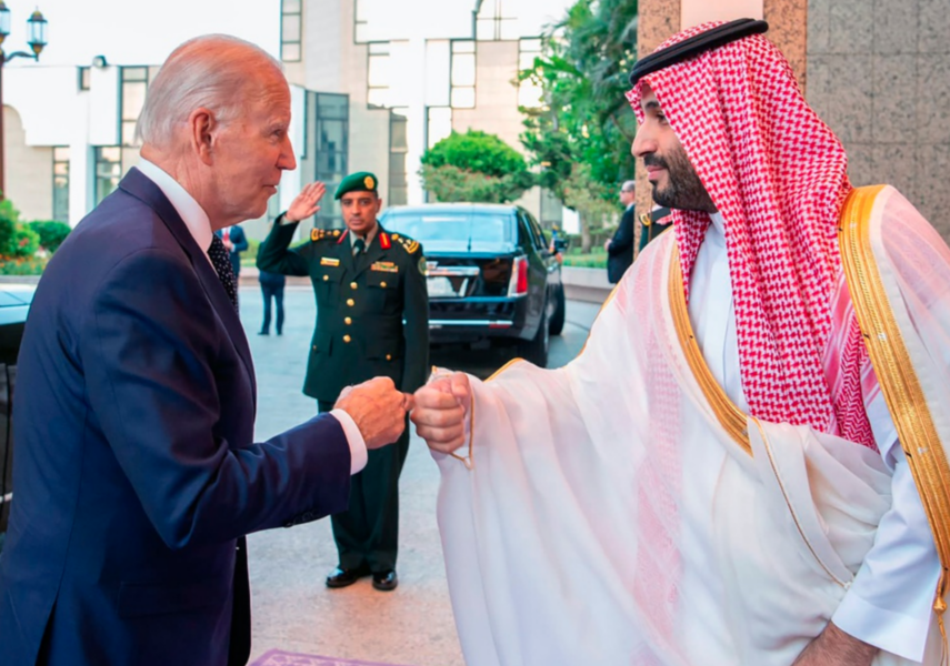 Joe Biden och Mohammed bin Salman träffades i Jidda den 15 juli.