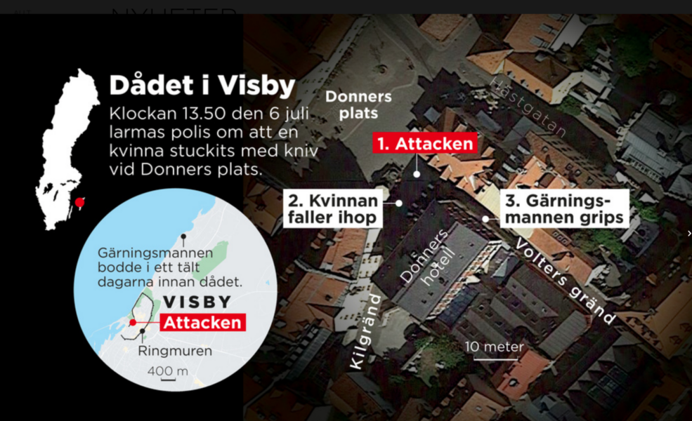 Attacken ägde rum under politikerveckan i Almedalen.