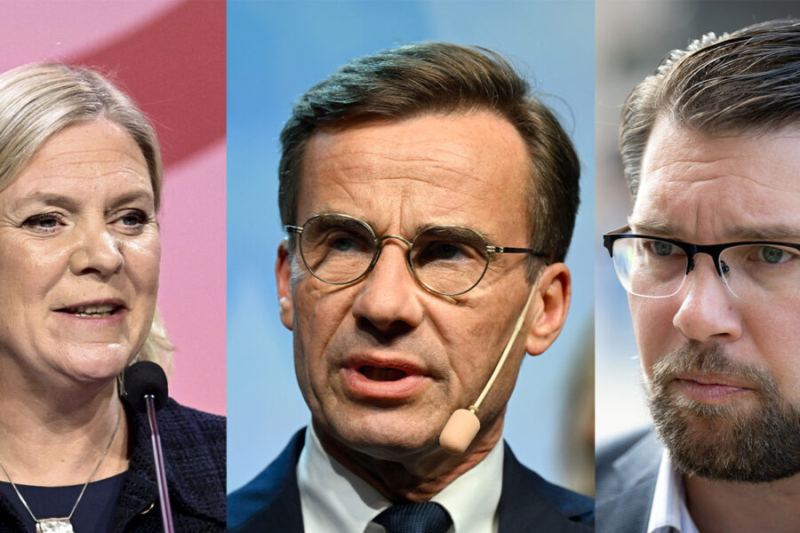 Magdalena Andersson, Ulf Kristersson och Jimmie Åkesson var huvudpersoner i den svenska politiken 2022.