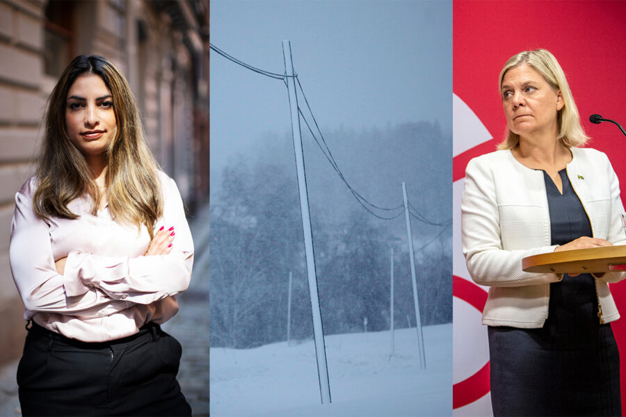  Både Nooshi Dadgostar (V) och Magdalena Andersson (S) vill ge elpisstöd även till norra Sverige.
