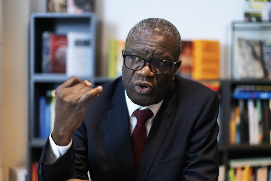 Denis Mukwege under ett besök i Stockholm i veckan.