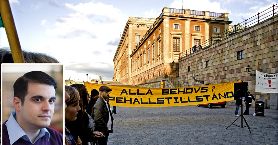 En demonstration i Stockholm för amnesti till papperslösa i september 2007.