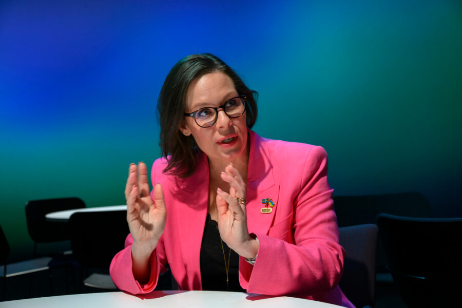 Migrationsminister Maria Malmer Stenergard vid EU:s informella rådsmöte i Arlanda stad.