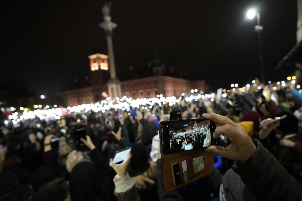 Demonstration mot Polens hårda abortregler.