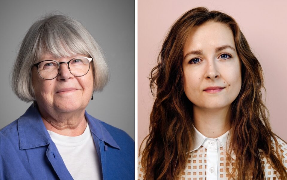 Maija Hakanen (till vänster) är aktiv i Finlands kommunistiska parti medan Emilia Taskinen (till höger) är ordförande i Feministiska partiet.