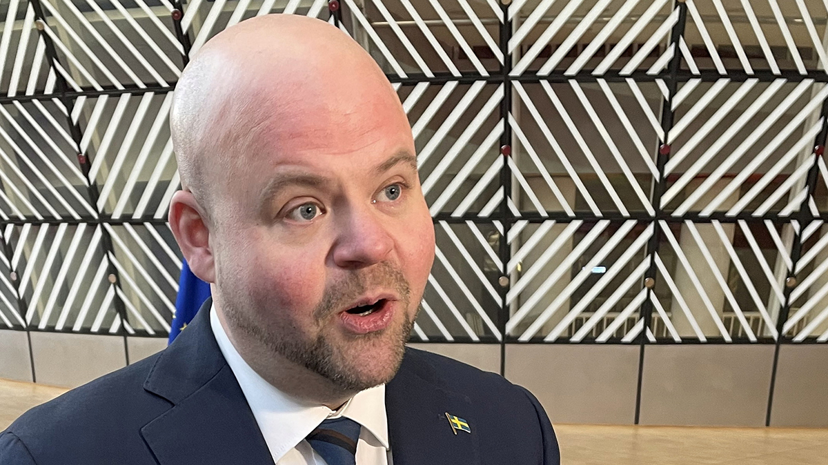 Landsbygdsminister Peter Kullgren (KD) vid ett EU-möte i Bryssel i december.