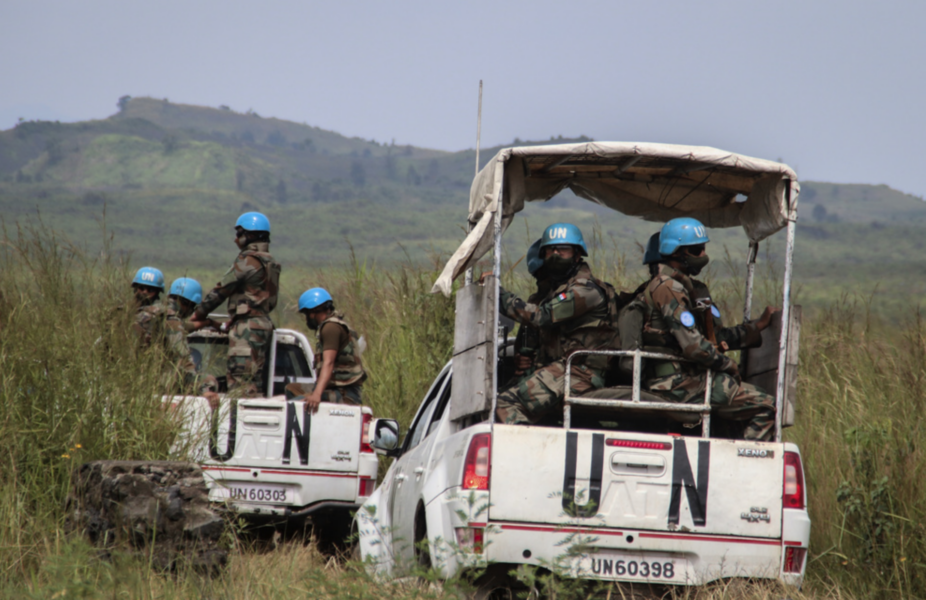 Soldater i FN:s fredsbevarande styrka i östra Kongo-Kinshasa.