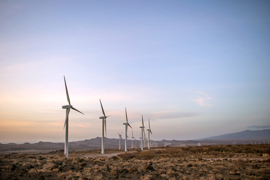 Vid Lake Turkana finns Afrikas största vindkraftprojekt.