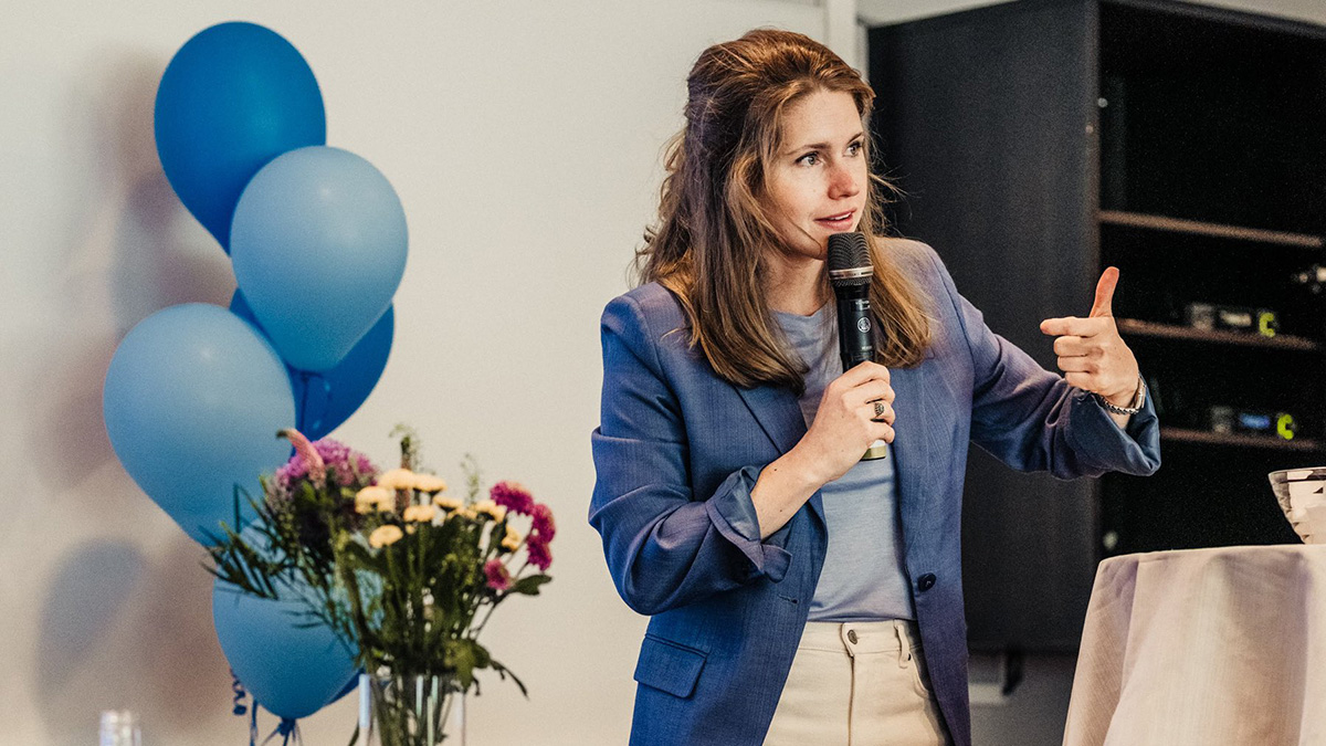 Josefin Malmqvist valdes om som ordförande för Moderatkvinnorna.