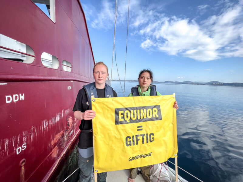 Aktivister från Greenpeace Nordic.