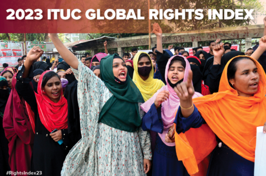 Världsfacket Ituc sammanställer sedan 2014 sitt så kallade globala rättighetsindex som mäter hur väl de mänskliga rättigheterna respekteras i arbetslivet.