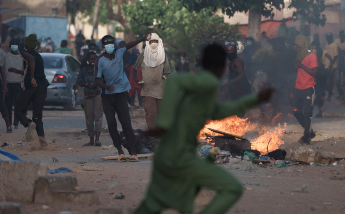 Demonstrationer i Dakar.