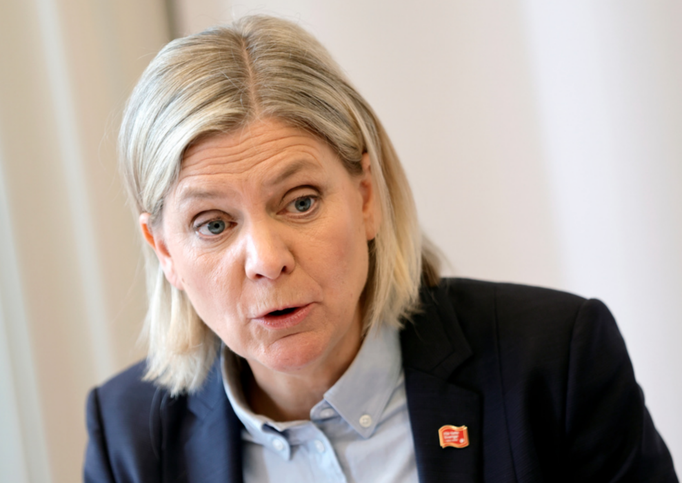 Socialdemokraternas partiledare Magdalena Andersson ser höjda barnbidrag som en viktig åtgärd just nu.