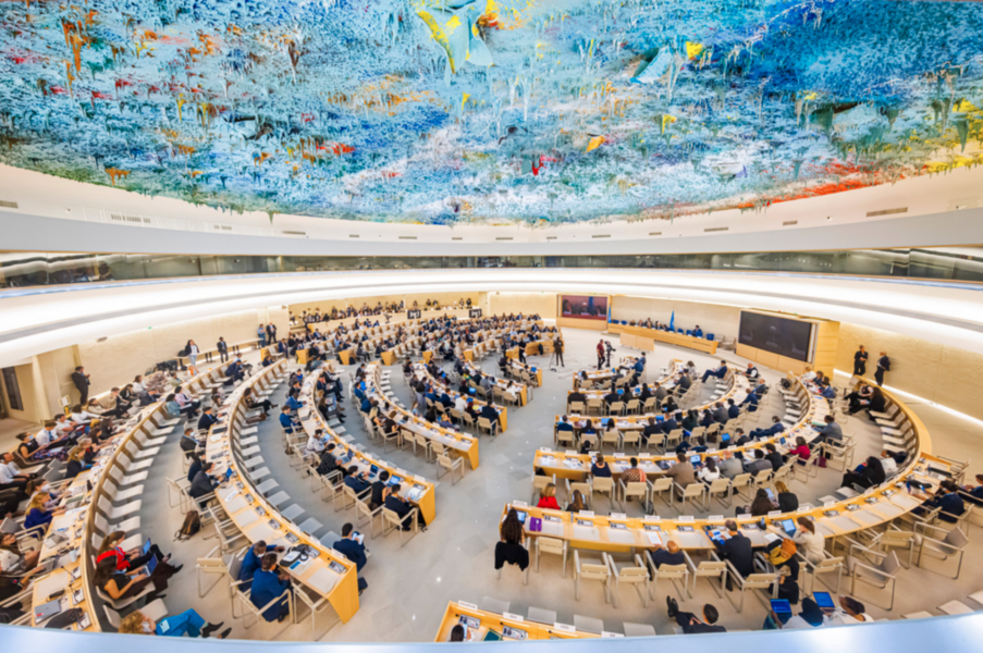 FN:s människorättsråd sammanträder i Genève i Schweiz.