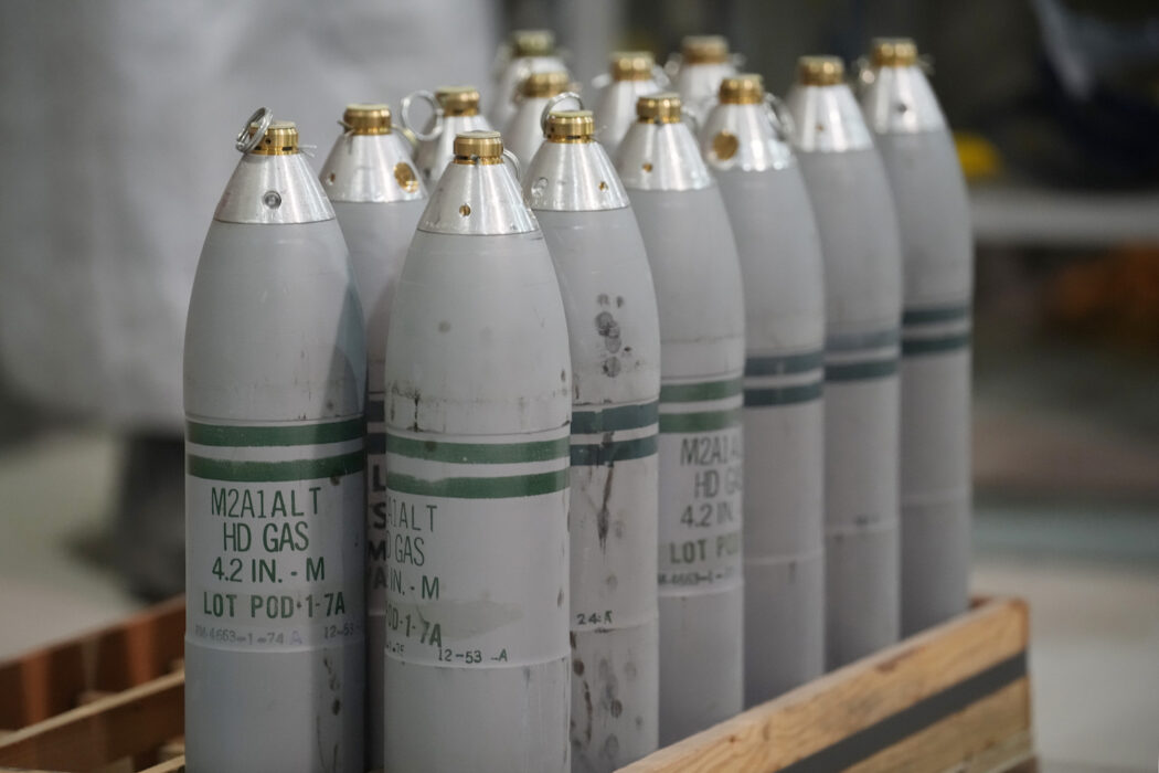 Behållare med senapsgas.