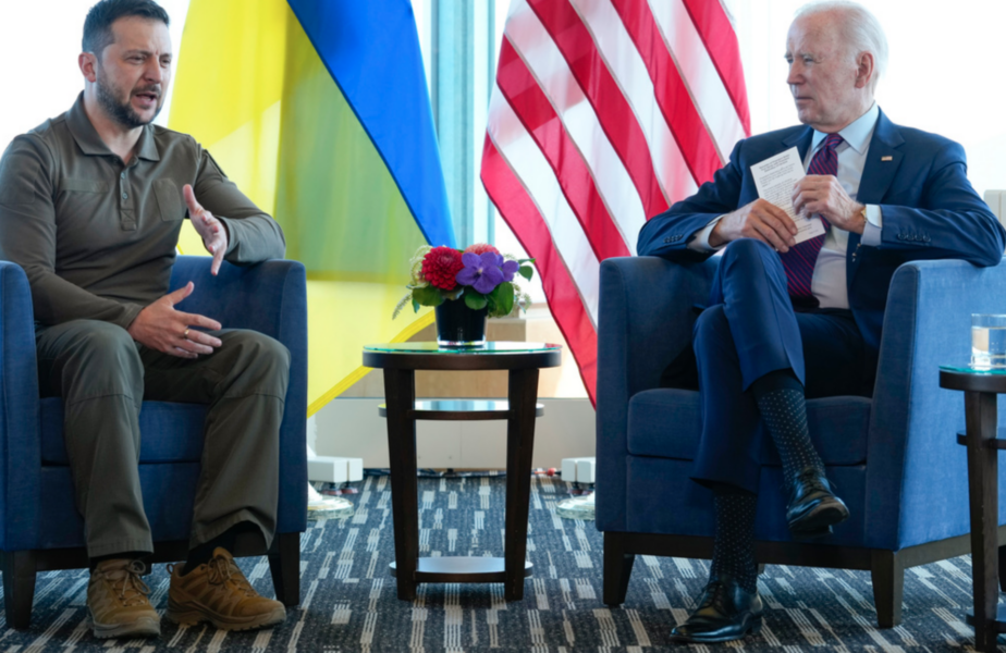 Ukrainas president Volodymyr Zelenskyj träffade USA:s president Joe Biden under G7-mötet i Hiroshima i slutet av maj.