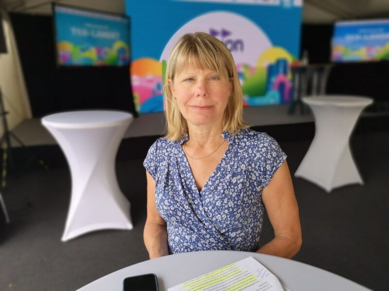 Karin Lexén, generalsekreterare för Naturskyddsföreningen, tycker att det är bra att fackföreningarna kliver fram och engagerar sig i klimatomställningen.
